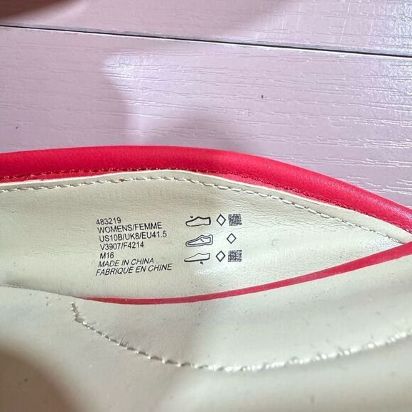 Lands End Red & White Stripe Slide on Sandals Size 10 - Picture 3 of 4